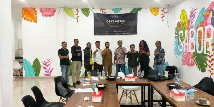 Para Pemimpin Redaksi di Cianjur Deklarasikan Forum Pemred
