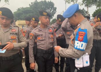 SI Propam Polres Cianjur Menggelar Gaktiblin, Cek Sikap Tampang dan Kelengkapan Diri Personil