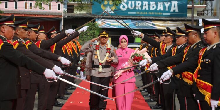 Polres Cianjur Menggelar Upacara Welcome and Farewell Parade Kapolres Cianjur
