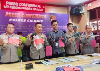 Pelaku Curanmor di Sukaluyu Terekam CCTV Berhasil Diringkus Polres Cianjur