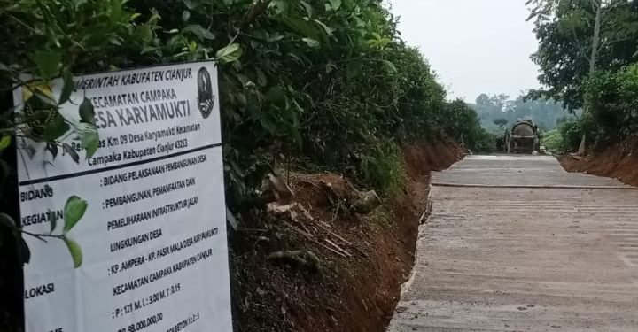 Dugaan Penggunaan Dana Talang Warnai Pembangunan Jalan Desa di Cianjur Selatan