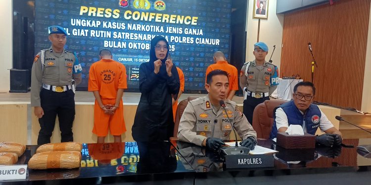 Polres Cianjur Tangkap Tiga Pelaku Pengedar Ganja Kering