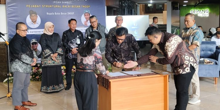 Pisah Sambut Kepala Balai Besar TNGGP, Warisan Pengabdian Dilanjutkan