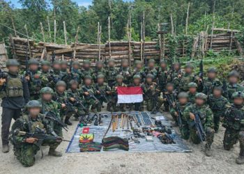 Jaga Stabilitas Keamanan, Yonif 300/Brajawijaya Berhasil Sita Senjata  KBB di Nduga    