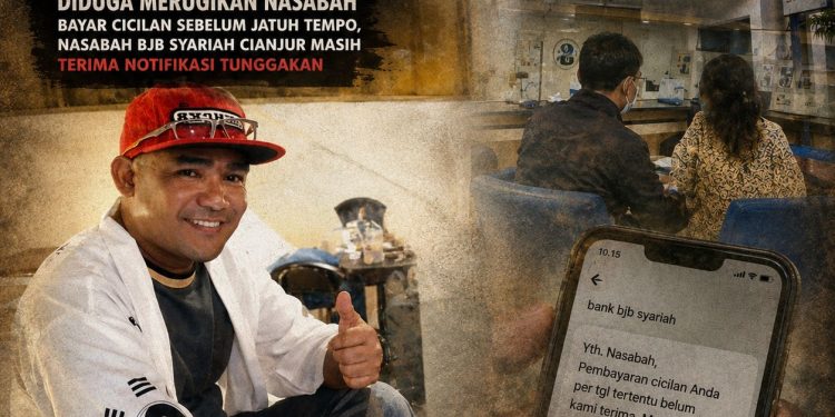 Diduga Merugikan Nasabah, Pembayaran Cicilan Sebelum Jatuh Tempo di BJB Syariah Cianjur Masih Munculkan Notifikasi Tunggakan