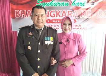 HUT Bhayangkara Disambut Jajaran Polsek Cilaku