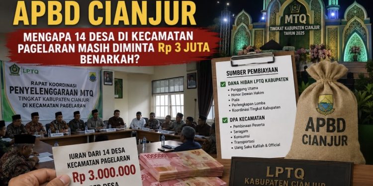 LPTQ Biyayanya di klem penuh APBD Cianjur Mengapa 14 Desa Di kecamatan pagelaran Masih diminta Rp 3 juta benarkah?