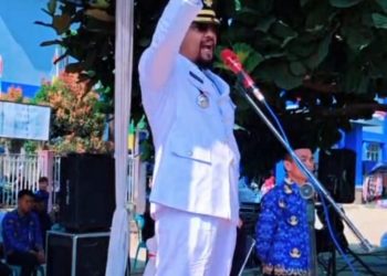 HUT RI ke-81, Camat Pasirkuda Pimpin Upacara di Lapangan Desa Pusakajaya