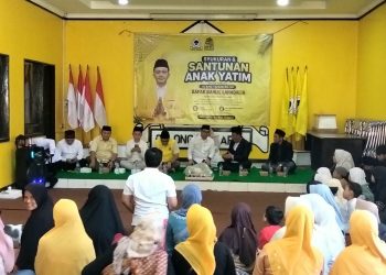 Peringati Ulang Tahun Ketua Umum, DPD Golkar Cianjur Haru Anak-anak Hafal Lagu MBG