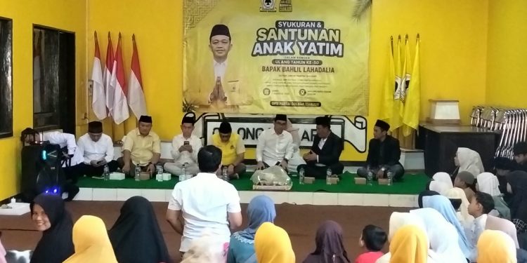 Peringati Ulang Tahun Ketua Umum, DPD Golkar Cianjur Haru Anak-anak Hafal Lagu MBG