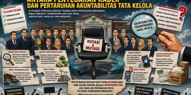 Rotasi Pejabat Cianjur: Antara Penyegaran Kader dan Pertaruhan Akuntabilitas Tata Kelola