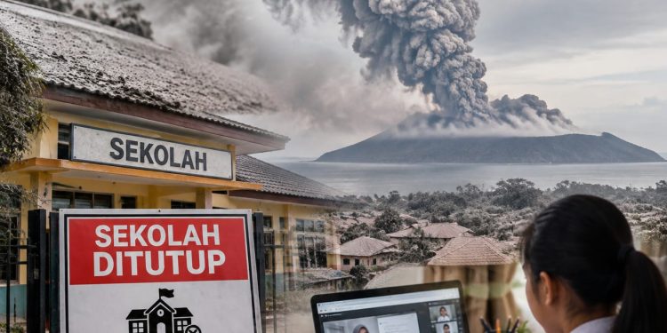 Minimalisir Dampak Erupsi Anak Gunung Anak Krakatau, Disdikpora Cianjur Berlakukan Belajar Daring