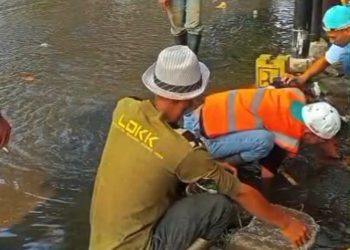 Dinas PUTR Cianjur Bantu Penanganan Banjir